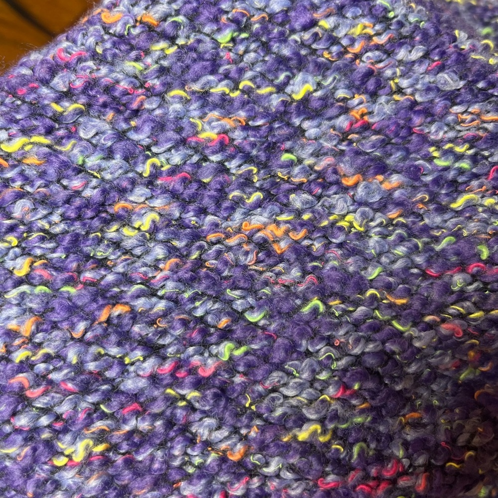 Purple Tweed Sweater Knit Fabric - 1 1/2 yds 56” Wide